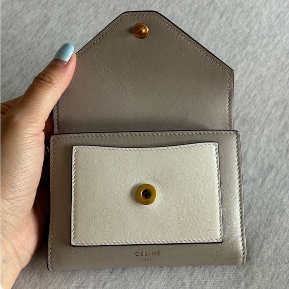 Authentic Celine Trifold Wallet Red/Grey/White Excellent Condition - Picture 3 of 5